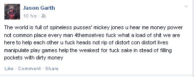 Jason Garth doesn't like Mickey Jones