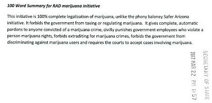 RAD - Relegalize All drugs 2018 marijuana initiative